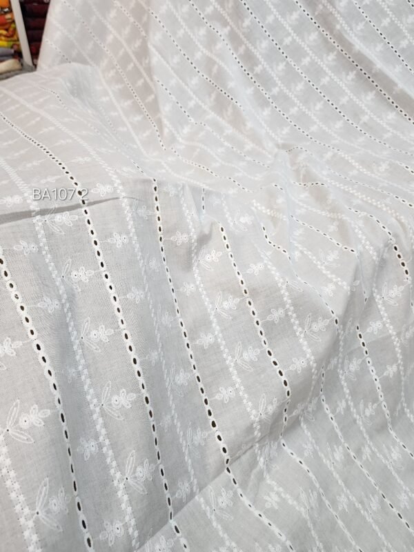 Big Arz White Breeze Chikankari Lawn Shawl