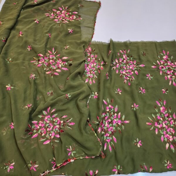 2 Piece Georgette Chiffon Handmade Suit - Image 2