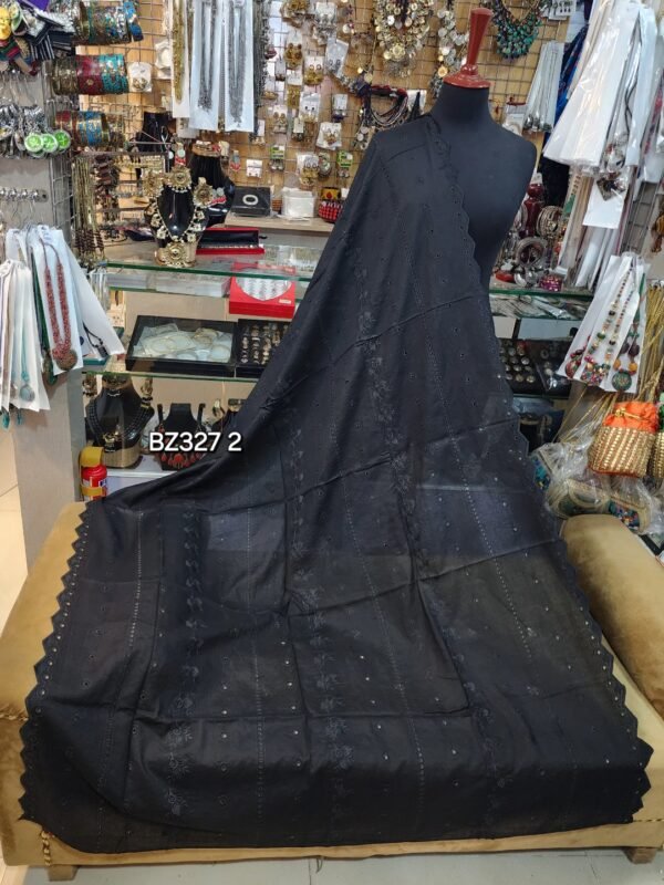 Breeze Cutwork Tarkashi Chikankari Shawl - Image 2