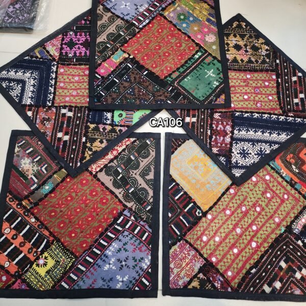 Sofa Cushion Covers | Set of 5 Covers Sindhi Embroidered