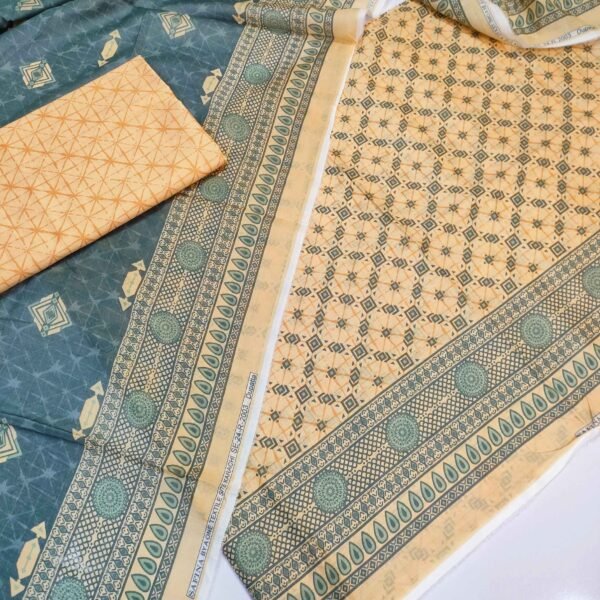 3 Piece Pure Lawn Suit Same Dupatta Safina Premium Lawn 2024 - Image 2