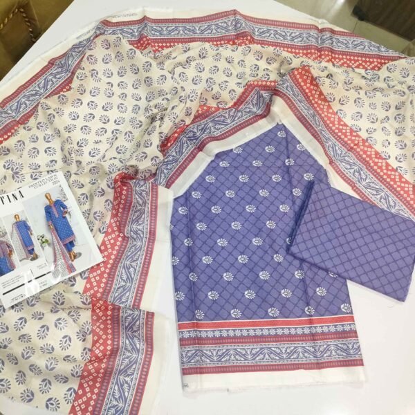 3 Piece Pure Lawn Suit Same Dupatta Safina Premium Lawn 2024 - Image 2