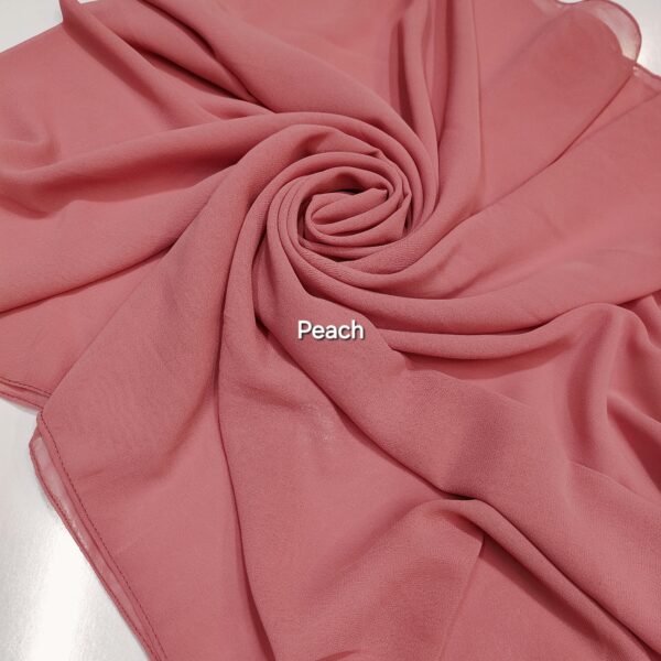 Plain Georgette Chiffon Stoles/ Hijabs - Image 13