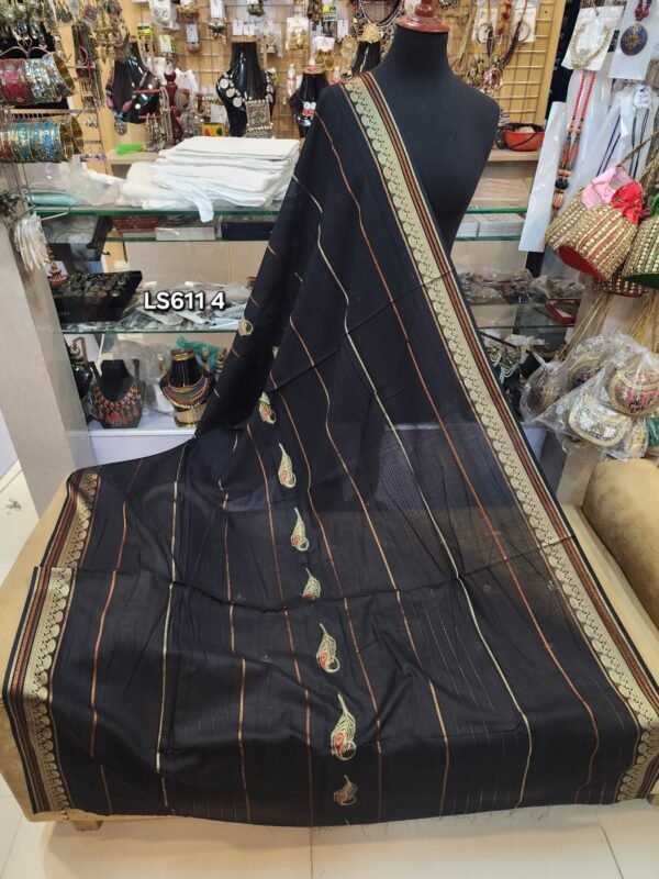 Pure Lawn Self Jacquard Shawl Tarkashi Work - Image 2