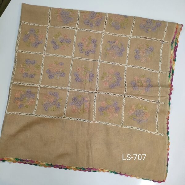 Pure Lawn Shawl Handmade Tarkashi and Embroidery