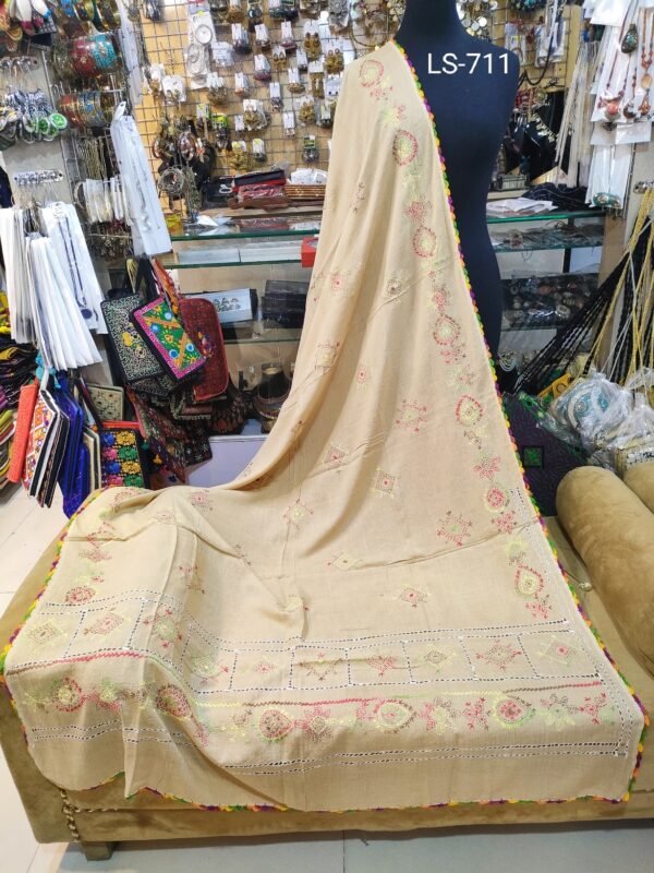 Pure Lawn Shawl Handmade Tarkashi and Embroidery - Image 2