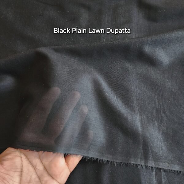 Black Pure Lawn Dupatta 2.5M Free Delivery