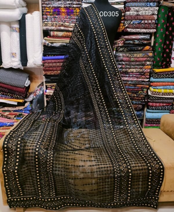 Fancy Organza Embroidered Dupatta