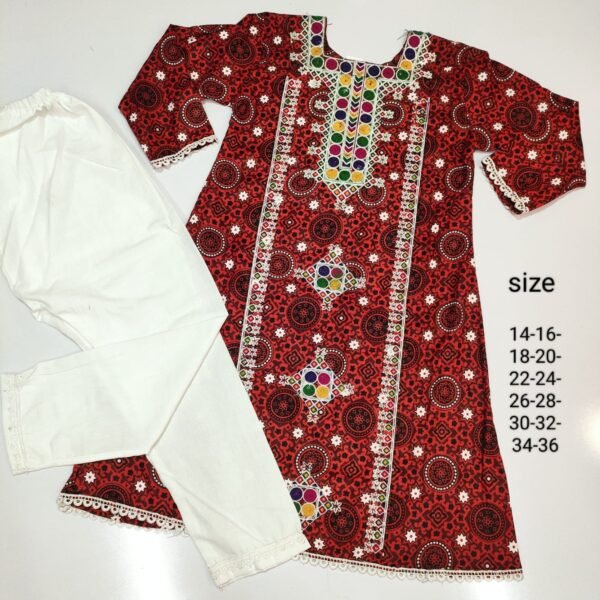 Kids Ajrak Lawn Suit 2 Pc