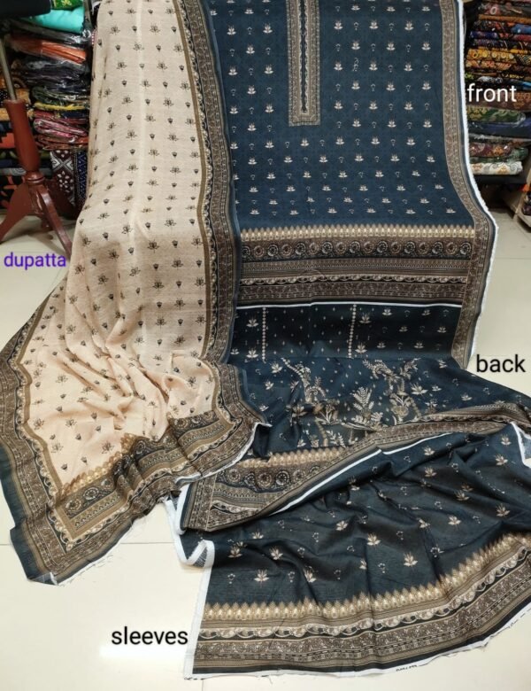 3 Piece Doria Lawn Unstitched Suit - Image 2