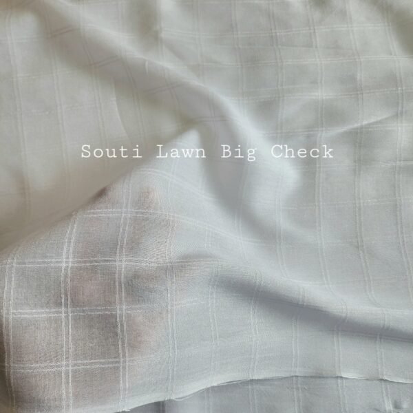 Pure Souti Lawn Big Check Dupatta