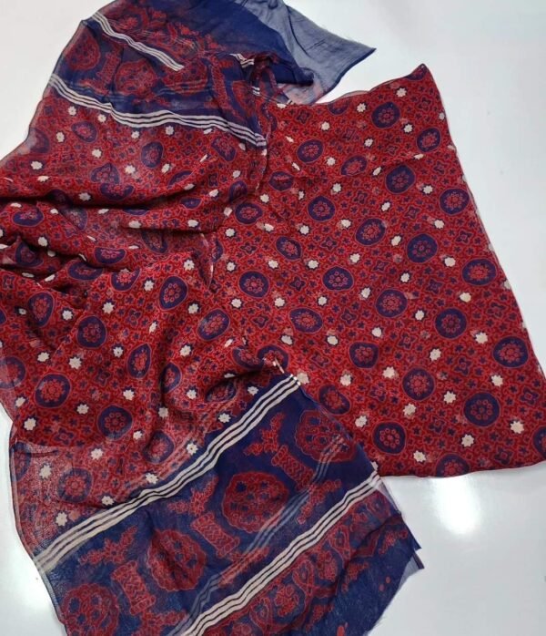 Ajrak Chiffon Suit 2 Piece Shirt Dupatta