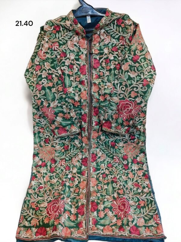 Kashmiri Embroidered Pashmina Coat - Image 2