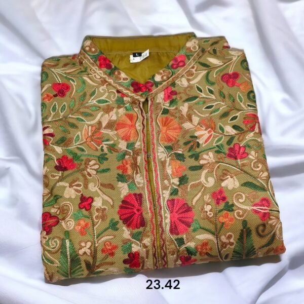 Kashmiri Embroidered Pashmina Coat