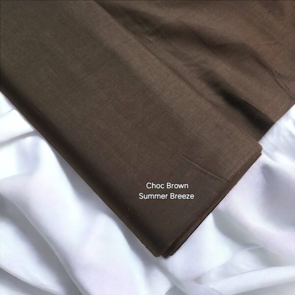 Plain Summer Breeze 2 Pc Suit | Choc Brown