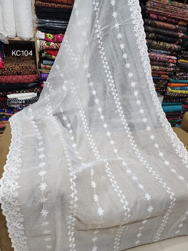 Khaddi کھڈی Net Embroidered Dupatta (2.75 Yards) - Image 2