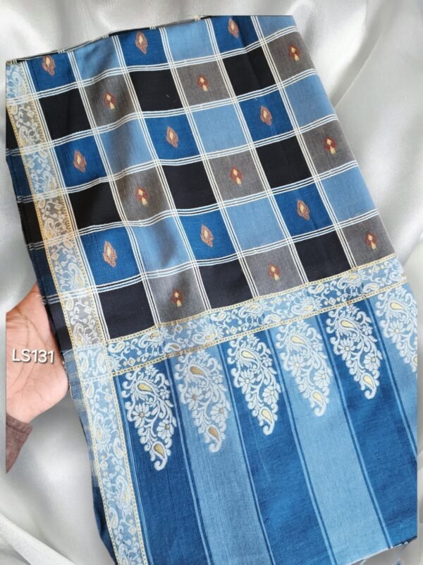 Pure Lawn Check Bindi Shawl