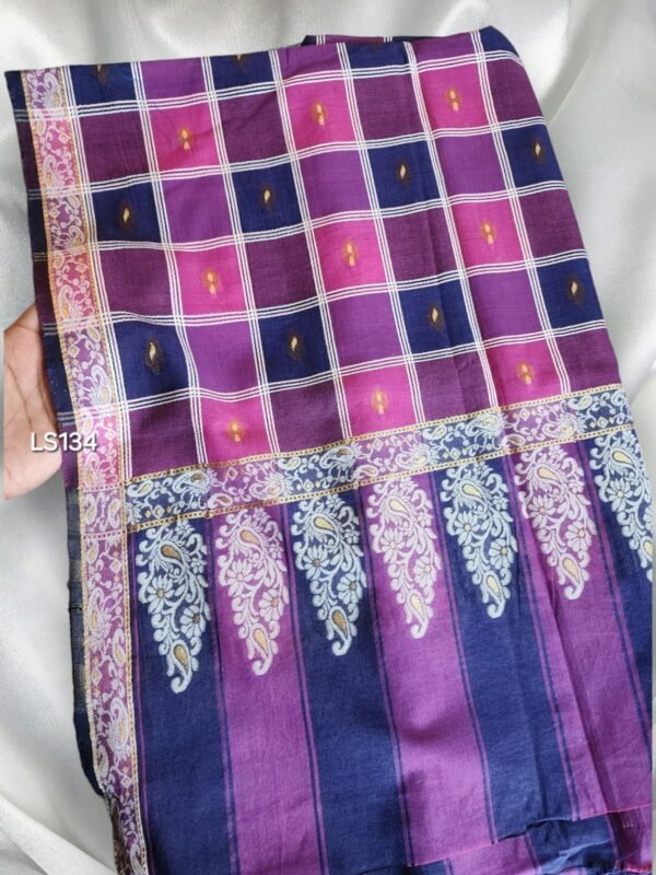 Pure Lawn Check Bindi Shawl