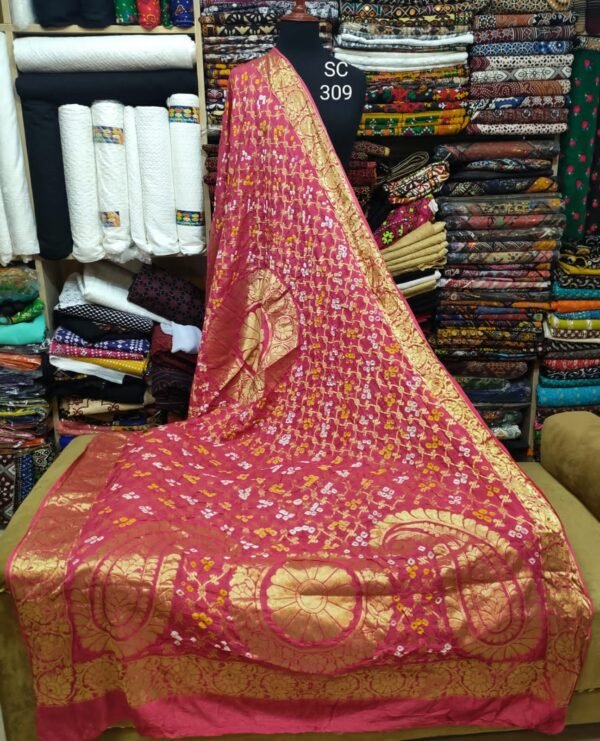 Bhandhani Banarsi Silk Chunri Dupatta