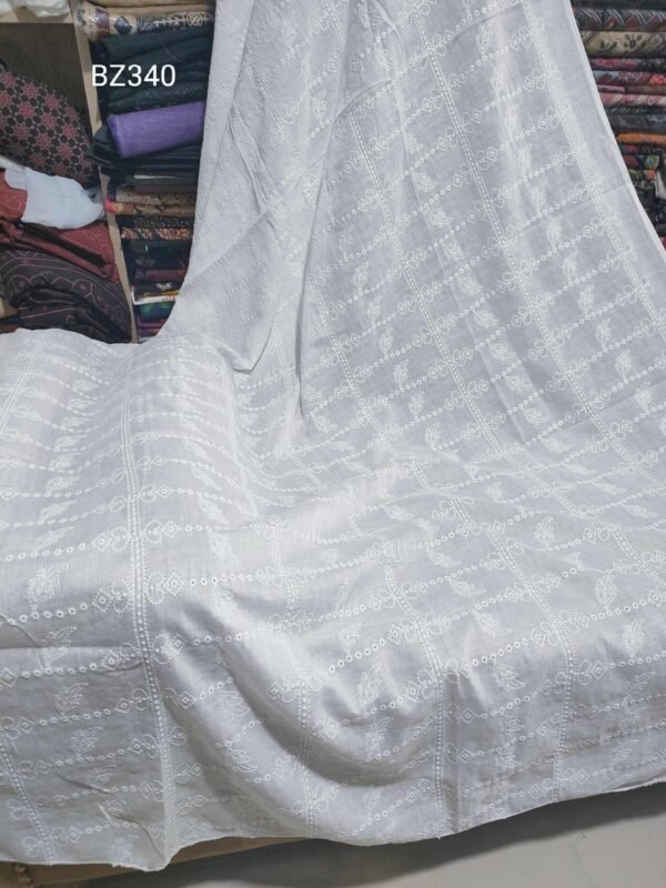 White Lawn Chikankari Shawl