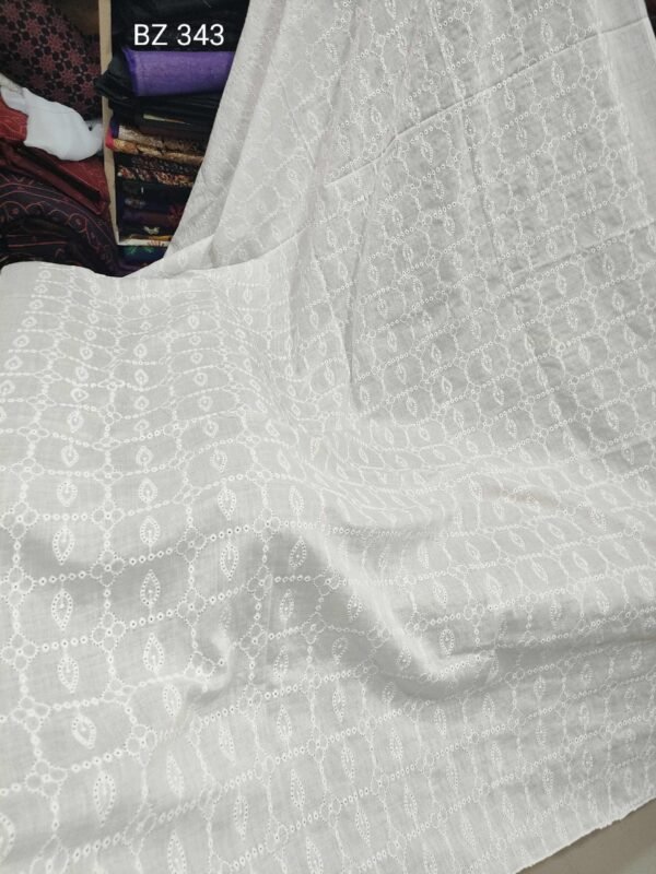 White Lawn Chikankari Shawl