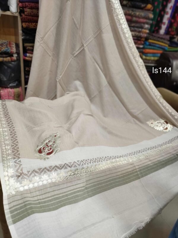 Pure Lawn Shawl Stone and Gota Border