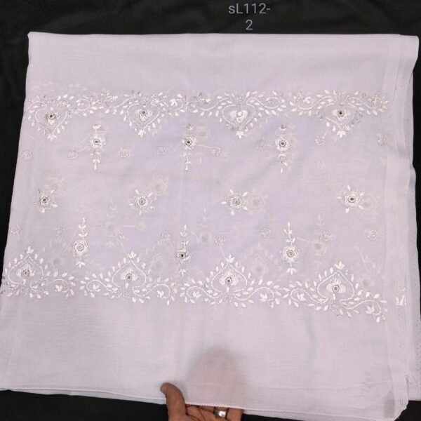 Swiss Lawn Hand Embroidered Shawl