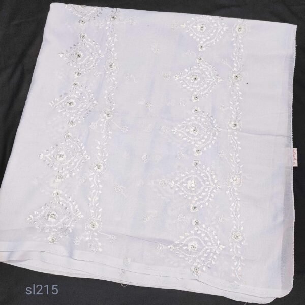 Swiss Lawn Hand Embroidered Shawl