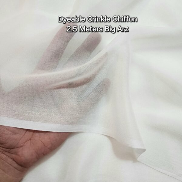 Crinkle Chiffon Dyeable Big Arz 2.5 Meters