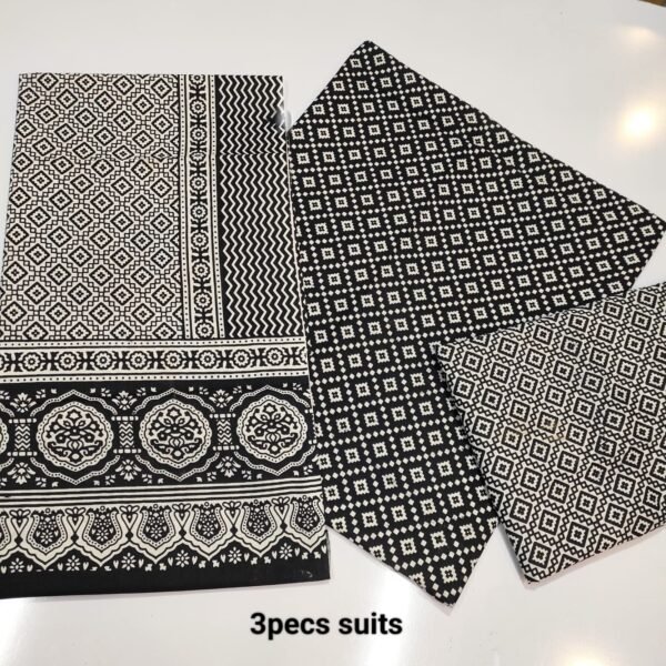 Ajrak Cotton 3 Piece Unstitched Suit 25% OFF