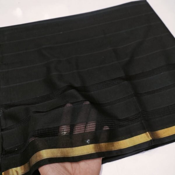 Black Pure Lawn Tarkashi Shawl - Image 3