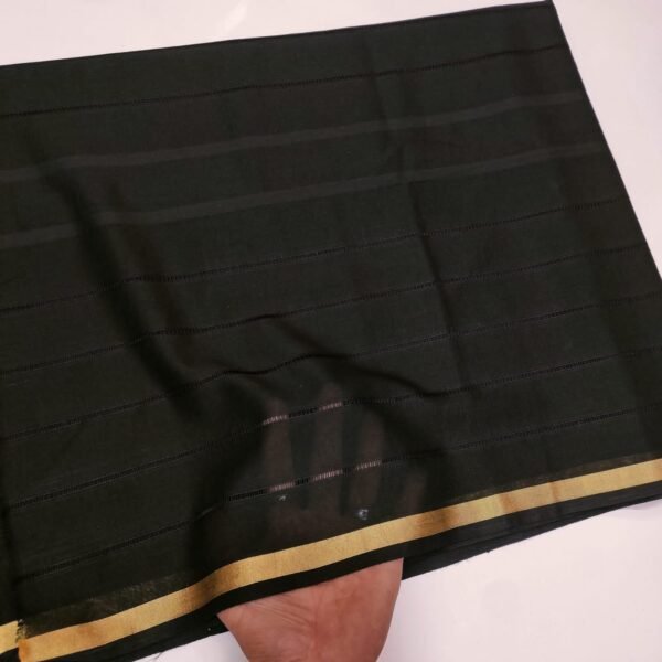 Black Pure Lawn Tarkashi Shawl - Image 2