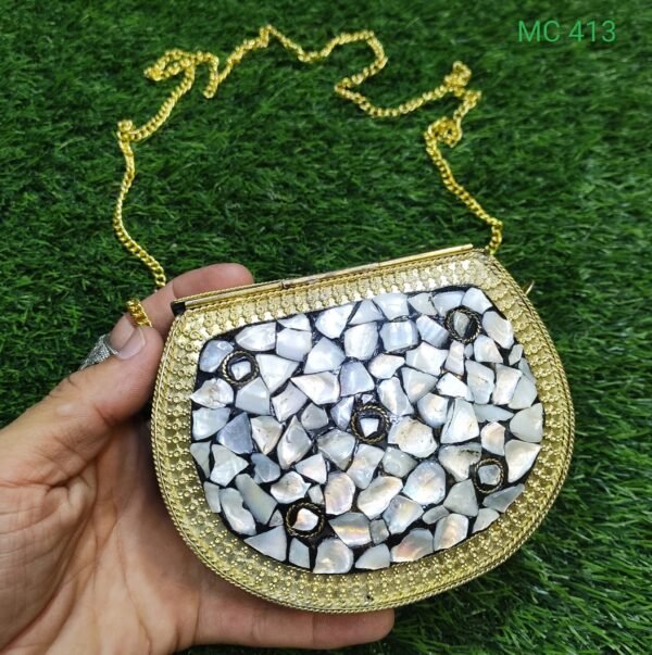 Medium Handmade Metal Clutch - Image 2