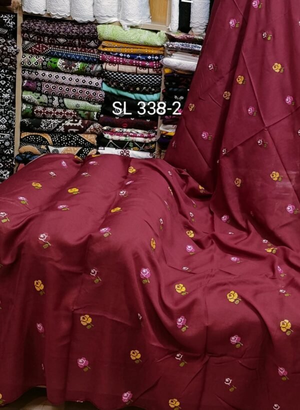 Swiss Lawn Cross Stitched Shawl