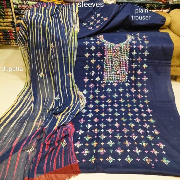 3 Piece lawn Handmade Suit - Image 2