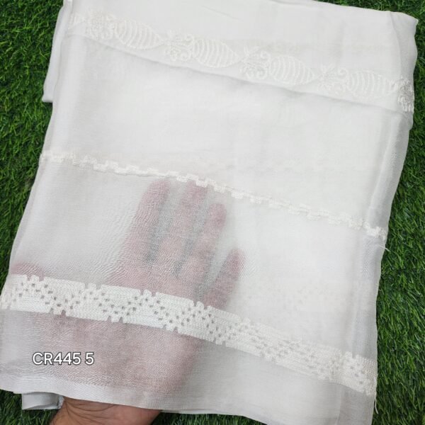Crinkle Chiffon Embroidered Dupatta