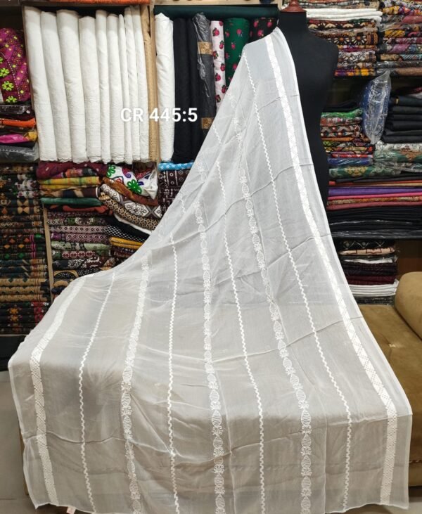 Crinkle Chiffon Embroidered Dupatta - Image 2