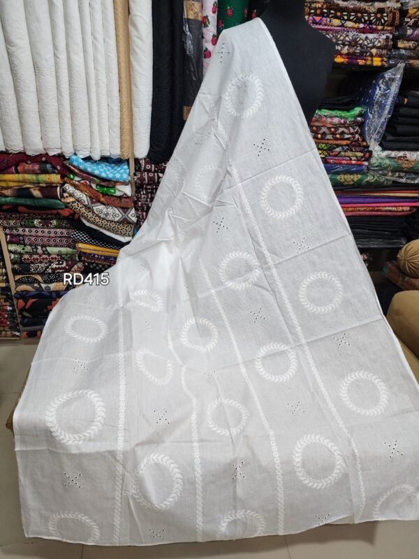 White Pure Lawn Embroidered Dupatta - Image 2