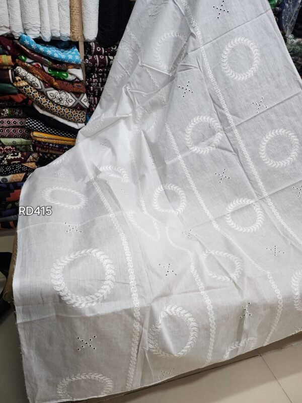 White Pure Lawn Embroidered Dupatta