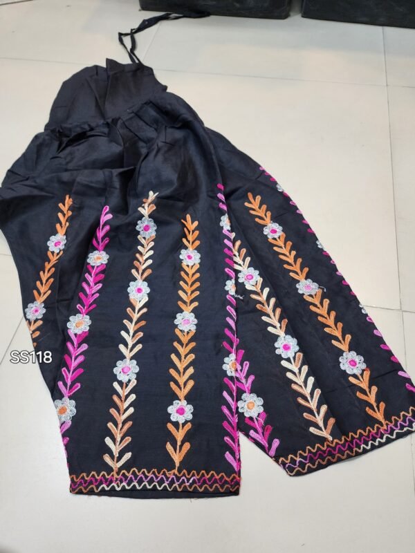 Stitched Cotton Patiala Style Embroidered Shalwar