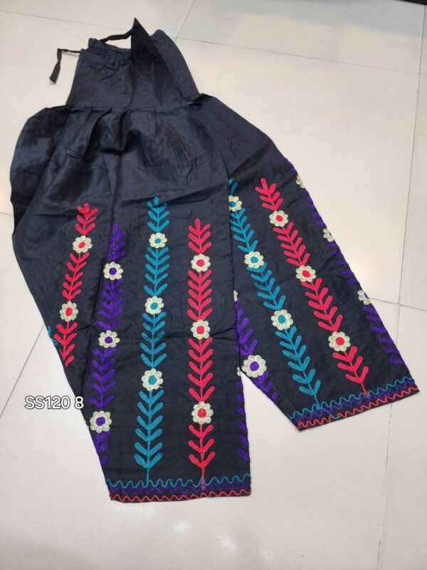 Stitched Cotton Patiala Style Embroidered Shalwar