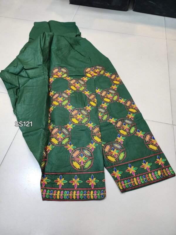 Stitched Cotton Patiala Style Embroidered Shalwar