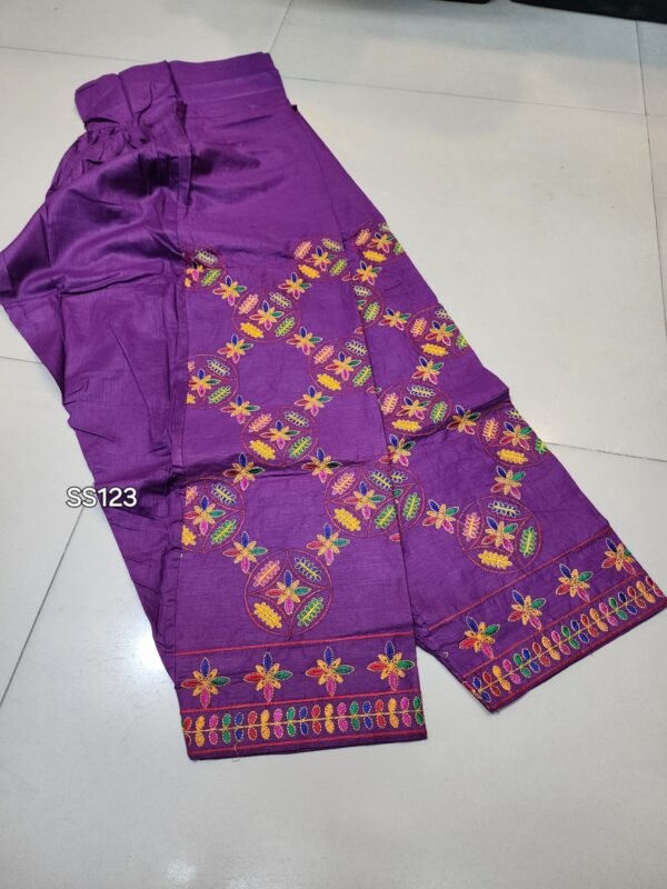 Stitched Cotton Patiala Style Embroidered Shalwar