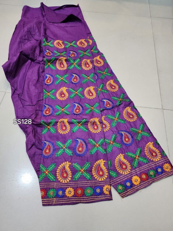 Stitched Cotton Patiala Style Embroidered Shalwar