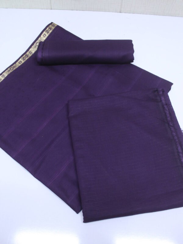 3 Piece Doria Lawn Suit with Jacquard Tarkashi Shawl | Purple