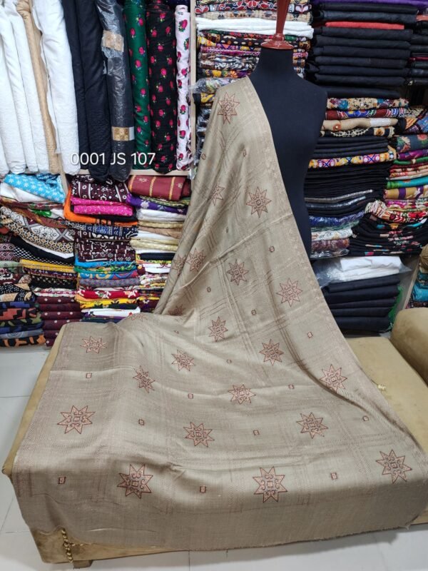 Pashmina Star Jaal Embroidered Shawl Beautiful New Design 2024 Collection - Image 2