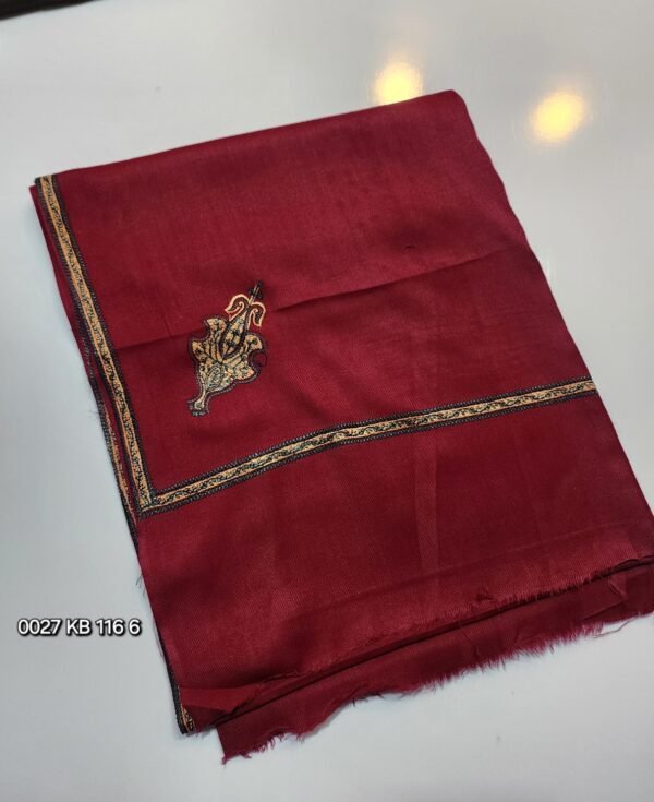 Kingri Border Embroidered Pashmina Shawl Best Selling Shawl Perfect Gift - Image 2