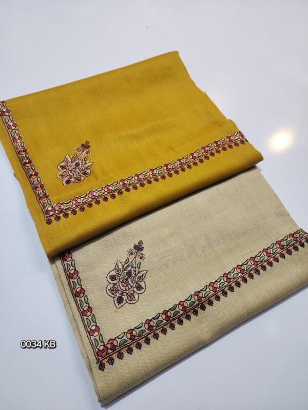 Kingri Border Multi Embroidered Pashmina Shawl Best Selling Shawl Perfect Gift - Image 2