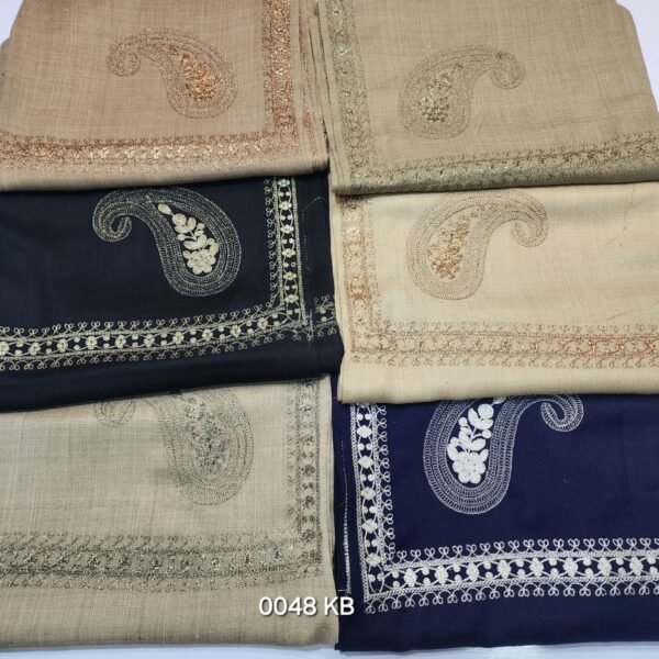 Kingri Border Zari Embroidered Pashmina Shawl Best Selling Shawl Perfect Gift - Image 2