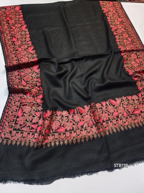 Pashmina Stole | Aari Border Embroidery 4 Side Border Perfect Gift - Image 2